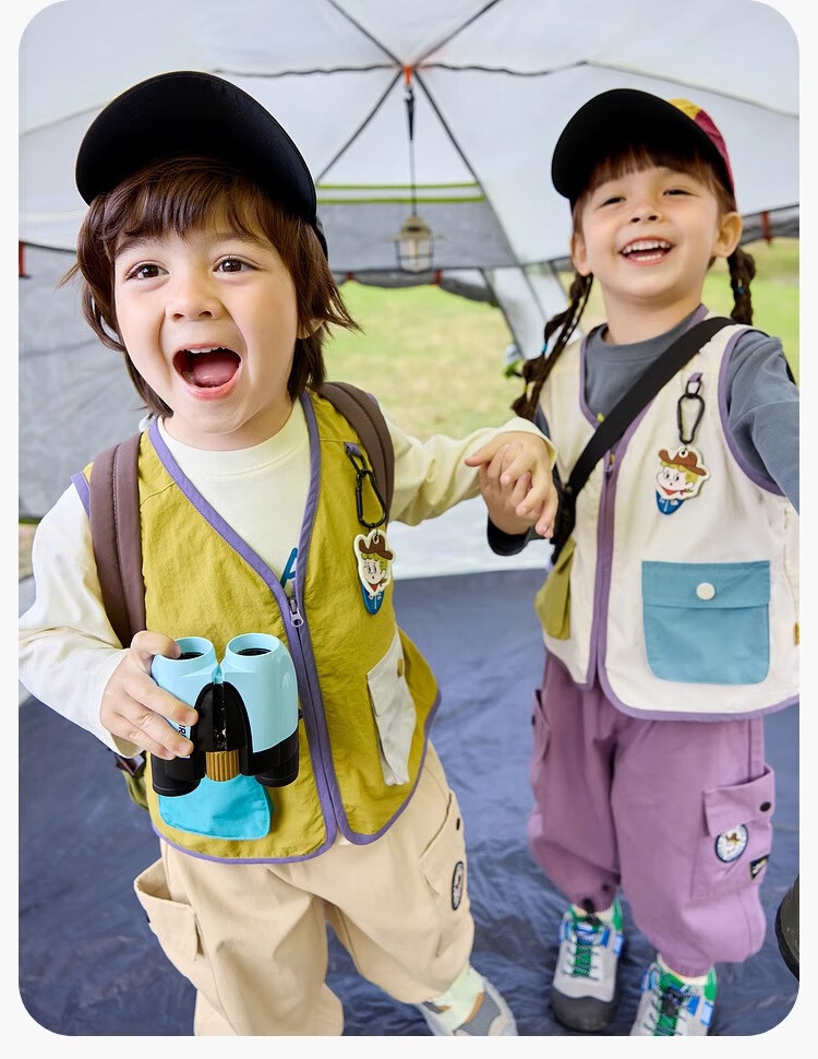 Dudujia Baby Vest Spring Style Trendy Boys' Waistcoat, Spring Fashion Children's Sleeveless Jacket, Stylish Girls' Clothing, Beige, Size 120 15