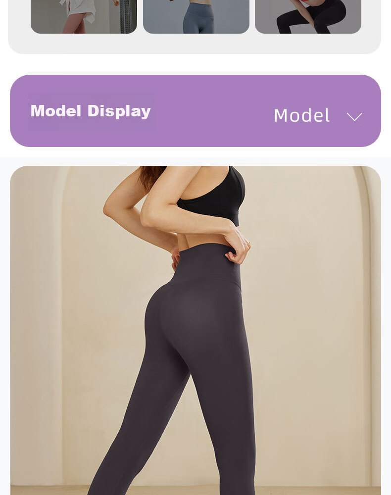 LangSha Yoga Pants, Naked-Feel Quick-Dry Elastic High-Waist Butt-Lifting Women's Sports Fitness Leggings, Tight-Fitting Slimming, Nan Shi Purple, XL 14