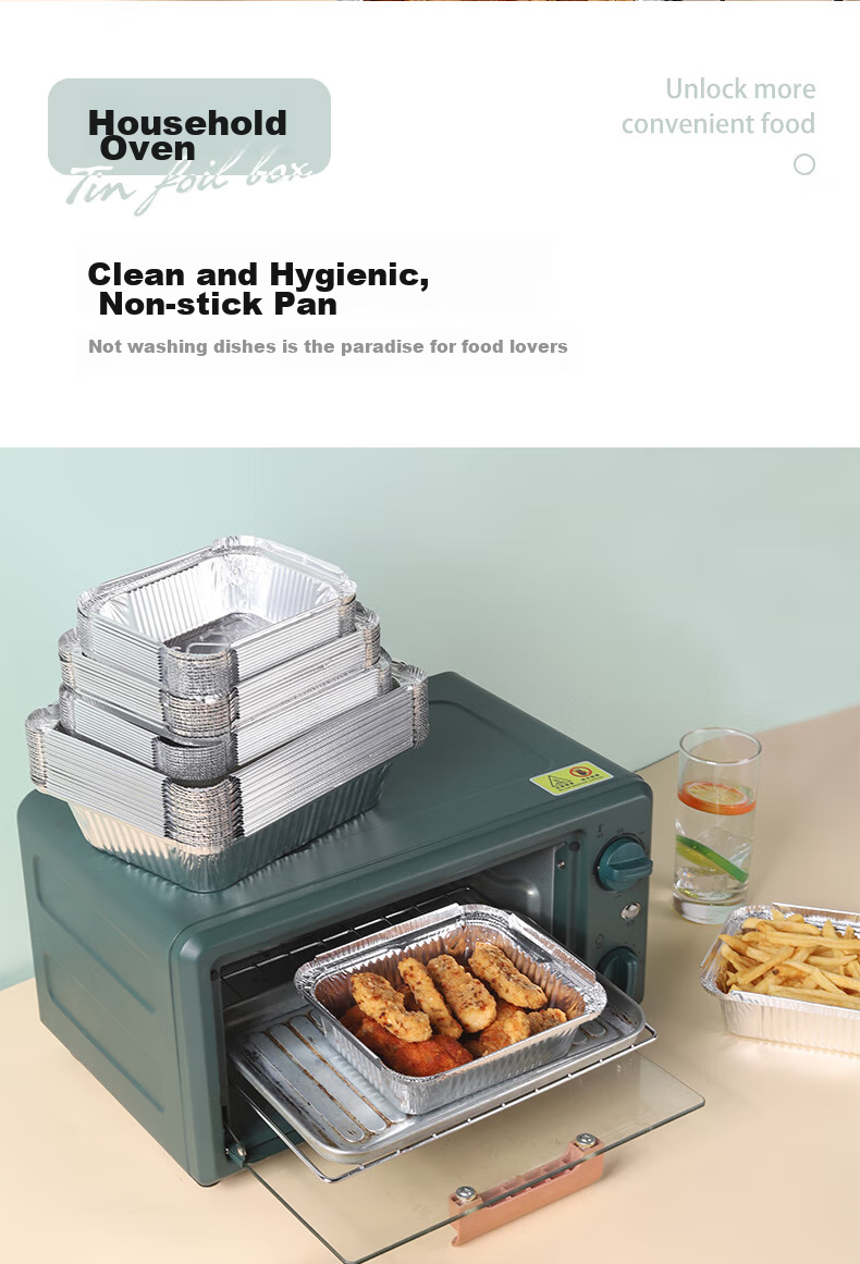 Faxilon Air Fryer And Oven-Specific Aluminum Foil Trays, 21cm*50 Pieces, High-Temperature Resistant for Home And Outdoor Barbecue Use 7