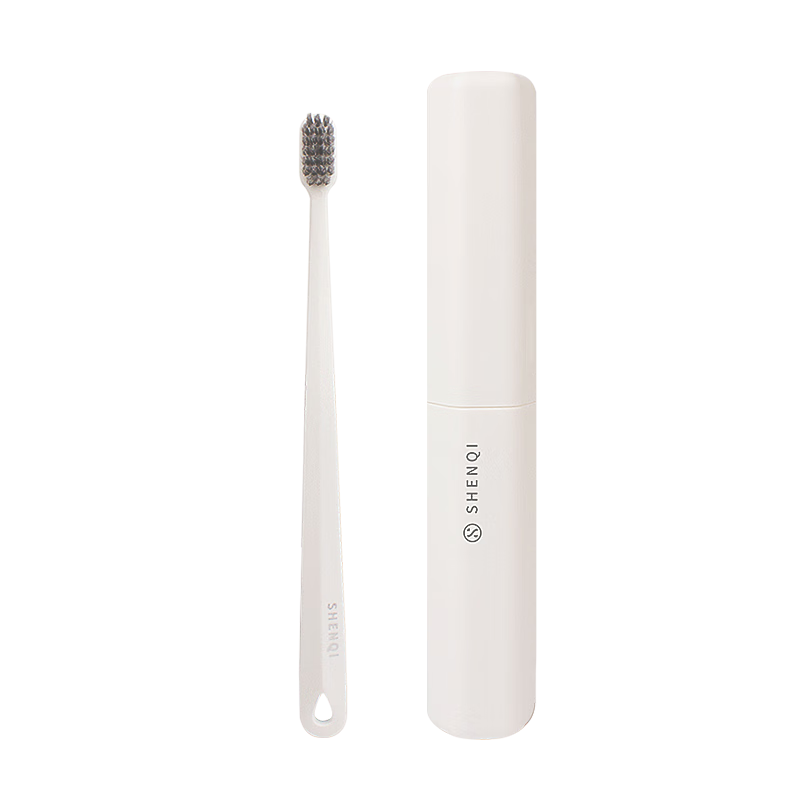 Shenqiyashua Travel Toothbrush for Adults, Antibacterial Soft Bristles Men's Toothbrush, Travel Toothbrush Storage Case, Portable Travel Kit