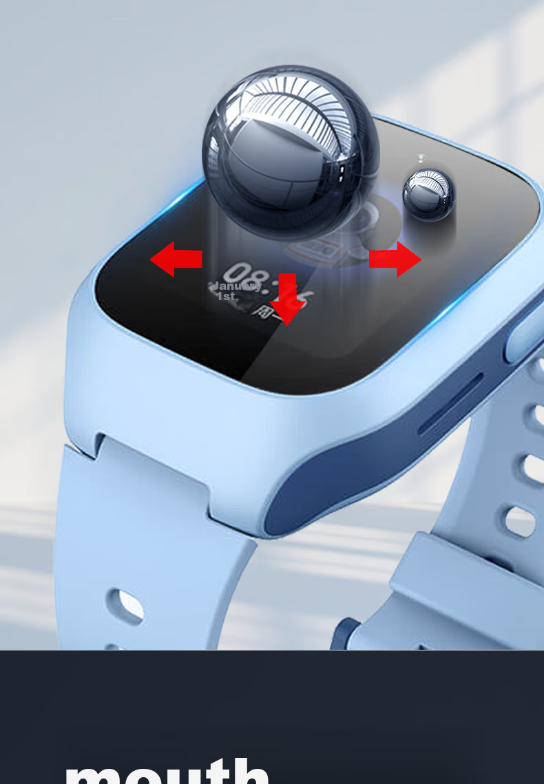 ESCASE [Three-Piece Deluxe Set] Xiaomi Mii Rabbit Children's Smartwatch 5C/6C/C7A Tempered Glass Screen Protector, Auto-Adhesive, Fingerprint-Resistant Glass Film 4