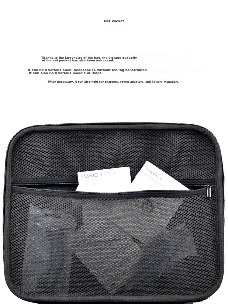 MAXCAM Suitable for DJI Mavic 2 Pro Professional Zoom Version Storage Bag, Portable Case Accessory, Hard Shell Bag, Single Shoulder Handheld, Splash-Proof And Drop-Resistant 10