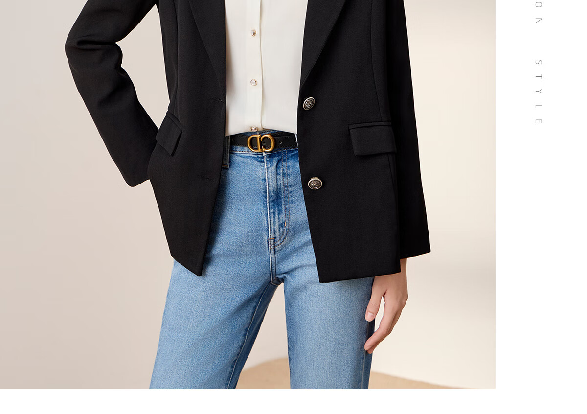 Chushen Spring And Autumn Women's Blazer, Elegant And Sophisticated Professional Interview Suit, Black Small Suit S13KF4033 10