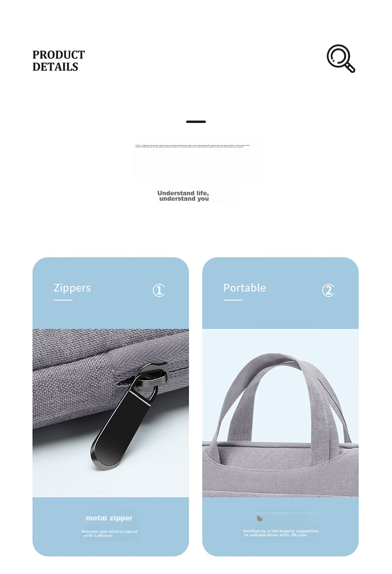 BUBM Laptop Bag, Handheld 14-Inch, Suitable for Men, Compatible with Apple MacBook And Huawei Laptops, Business Travel Computer Sleeve 13