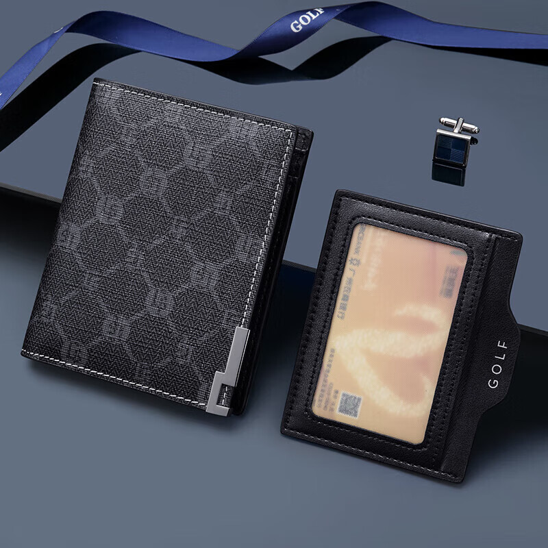 GOLF Men's Wallet with Multiple Card Slots, Short Style Wallet for Men's Driver's License And ID Cards, Printed Card Holder, Business Card Holder