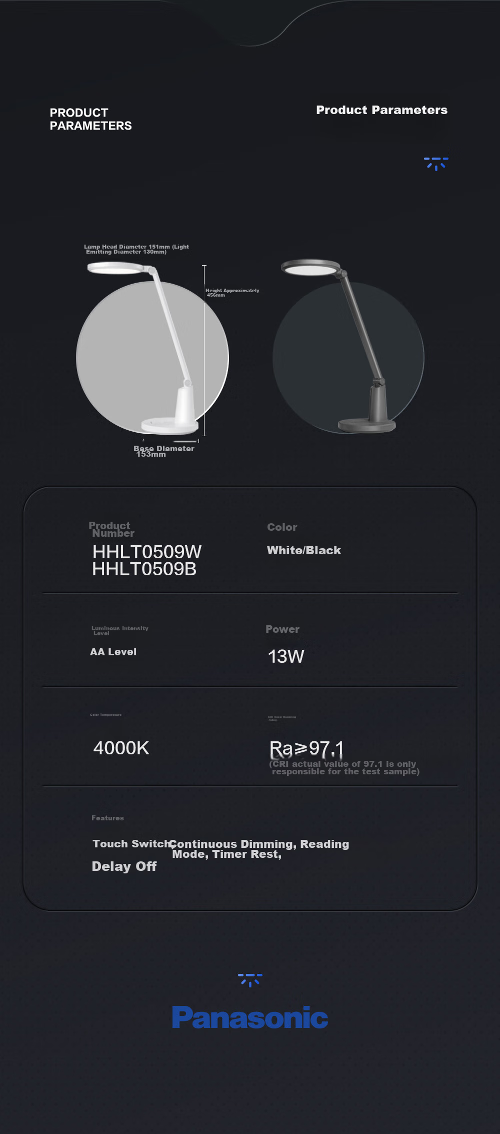 Panasonic Reading Desk Lamp, National AA-Grade Eye Protection, Zhi Sa White Model, Eye-Friendly, Children's Study Light 10