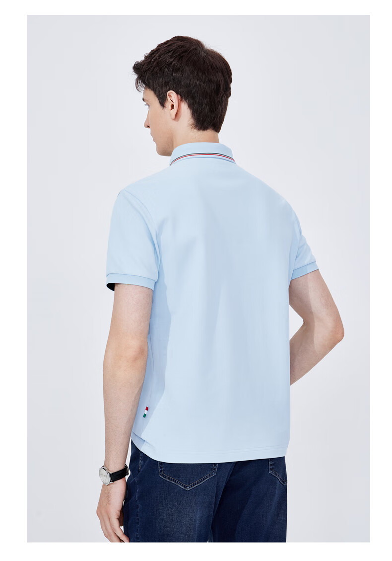 Navigare Men's Sweat-Free Short-Sleeve Commuter Casual Polo Shirt with Collar, 1325524566 12