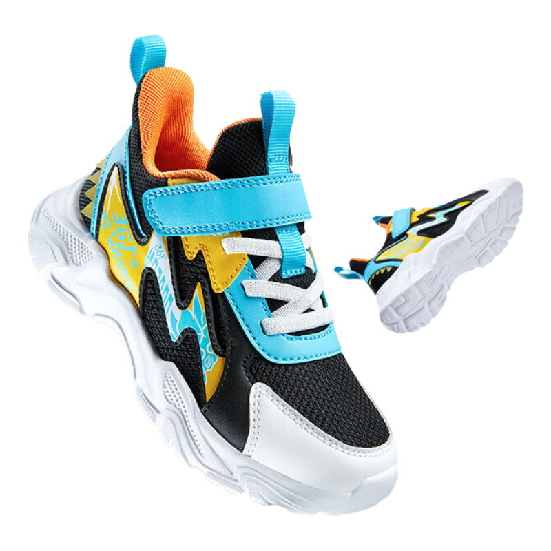 361° Children's Shoes, Boys' Shoes, Summer 2026, Lightweight And Bouncy Toddler Playful Casual Shoes for Kids, Blue, Size 30