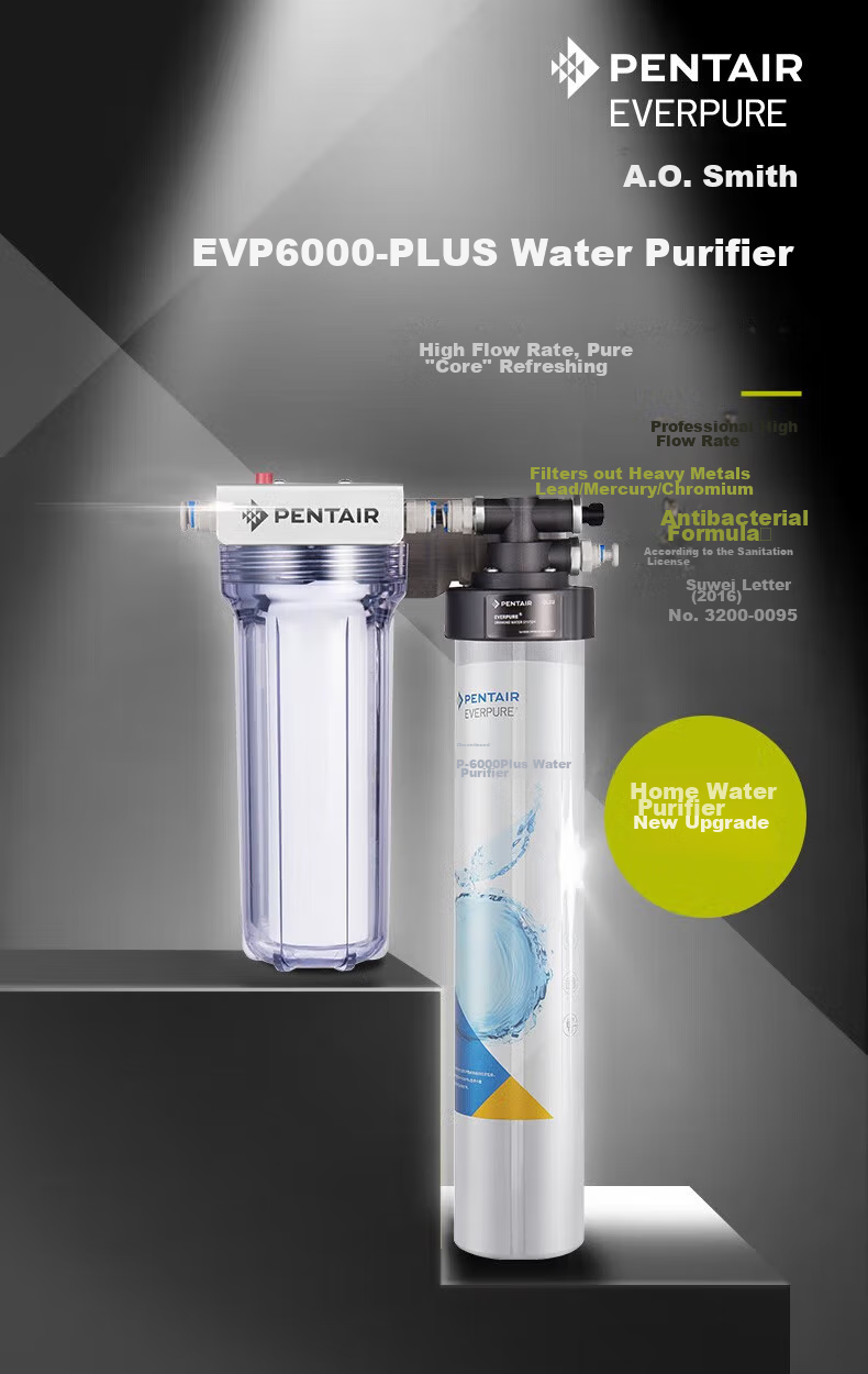 Everpure EVP-6000 Plus Under-Sink Pre-Filter Water Purifier for Home Kitchen, 3700L High Flow Rate, 2L/min Instant Filtration Mineral Water Purifier 1