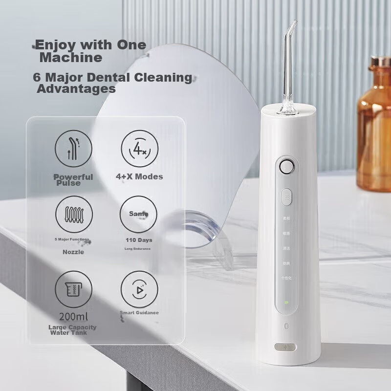 Hongmengzhixuan Liboide Smart Oral Irrigator for Adults, Water Flosser for Teeth Orthodontics, 200ML Water Tank, Birthday Gift for Boyfriend Or Girlfriend, Wedding Present