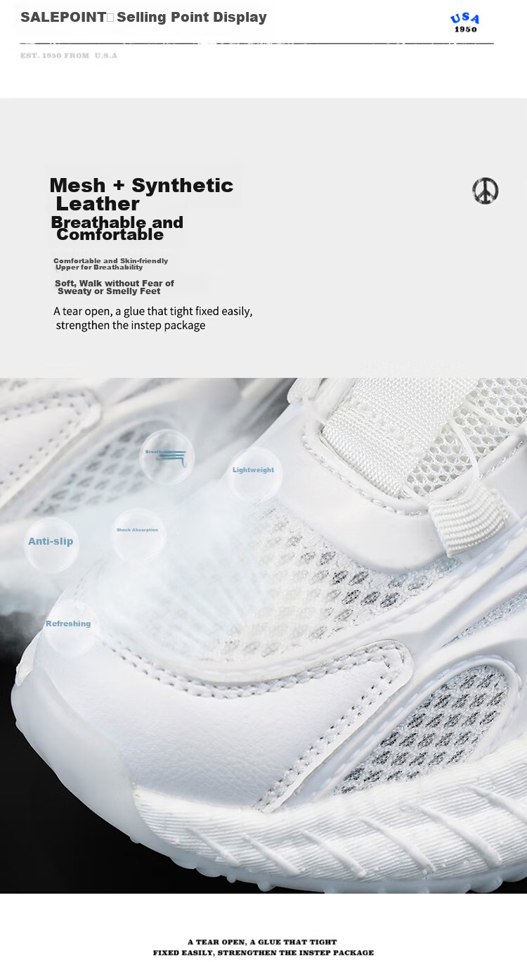SNOOPY Children's Sneakers, Kids' Sports Shoes, Shock-Absorbing Lightweight Casual Shoes, Boys And Girls White Shoes, 0099 White, Size 32 5