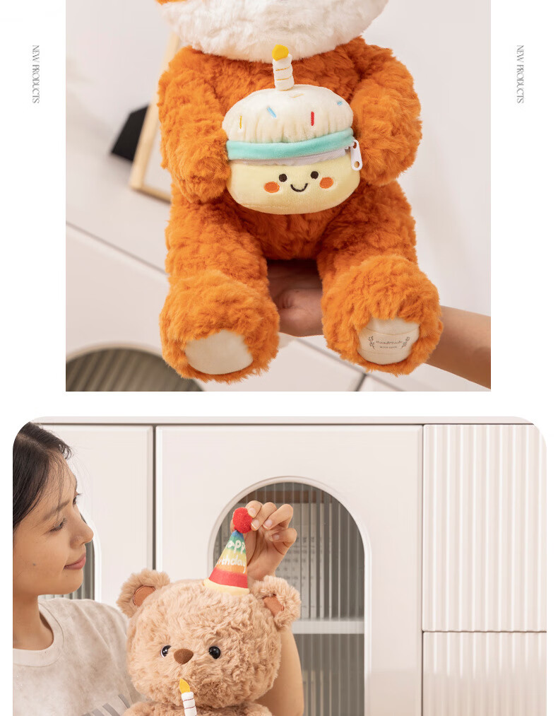 WELTSTON Teddy Bear Gift Box for Girls' Birthday Present, Plush Toy Doll Stuffed Animal Pillow Comfort Companion Sleep Aid 11