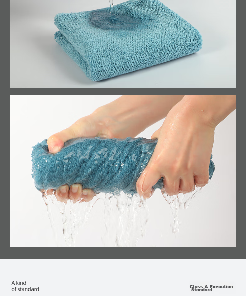 Grace 10A Antibacterial Towels, 3 Pack, Extra Large, Skin-Friendly, Breathable, Quick-Drying, Soft, Unisex Face Towels 10