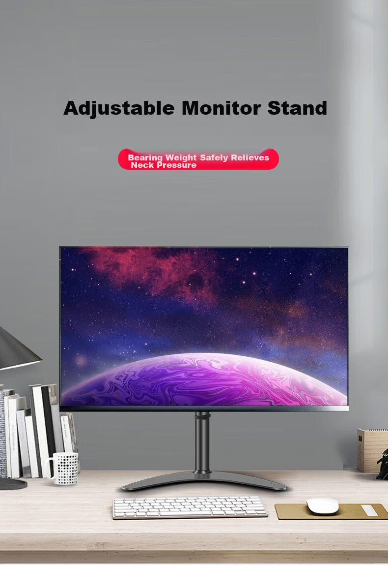 HILLPORT HILLPORT 24/27/32-Inch Monitor Stand with Height Adjustment, Tilt, Swivel, And Rotation for Samsung, Redmi, Dell, ASUS 20-22 8