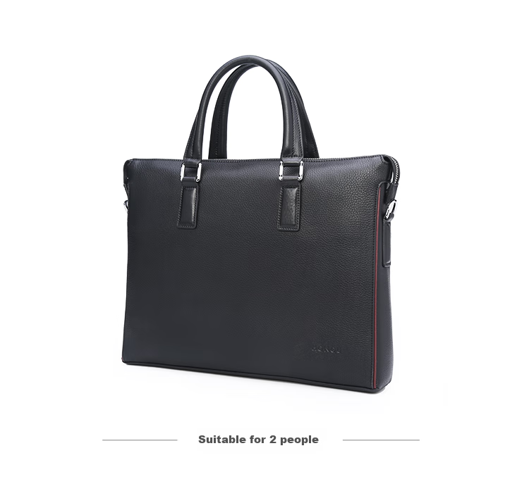 HONGU Men's Vertical Briefcase, Top-Grain Leather Bag, Shoulder Crossbody Bag, Business Bag, Birthday Gift 17