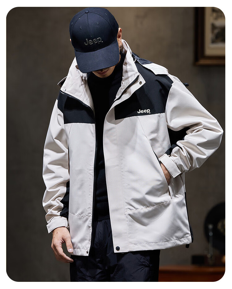 JEEP High-End Tactical Jacket for Men, 2026 Spring And Autumn New Outdoor Mountain-Style Sports Hiking Wear Workwear Jacket Men's Clothing 2