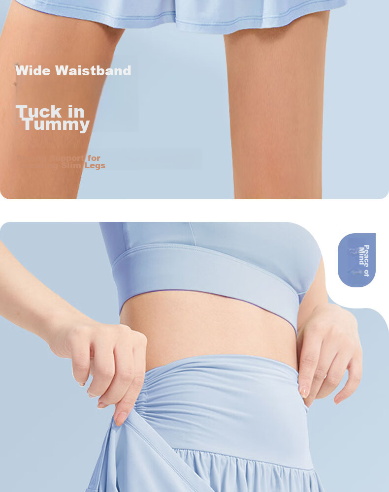 XUEXIMAN Anti-Exposure Sports Skirt for Women, Slimming Breathable Yoga Skirt for Running Training Yoga Tennis Shorts Skirt Summer 7
