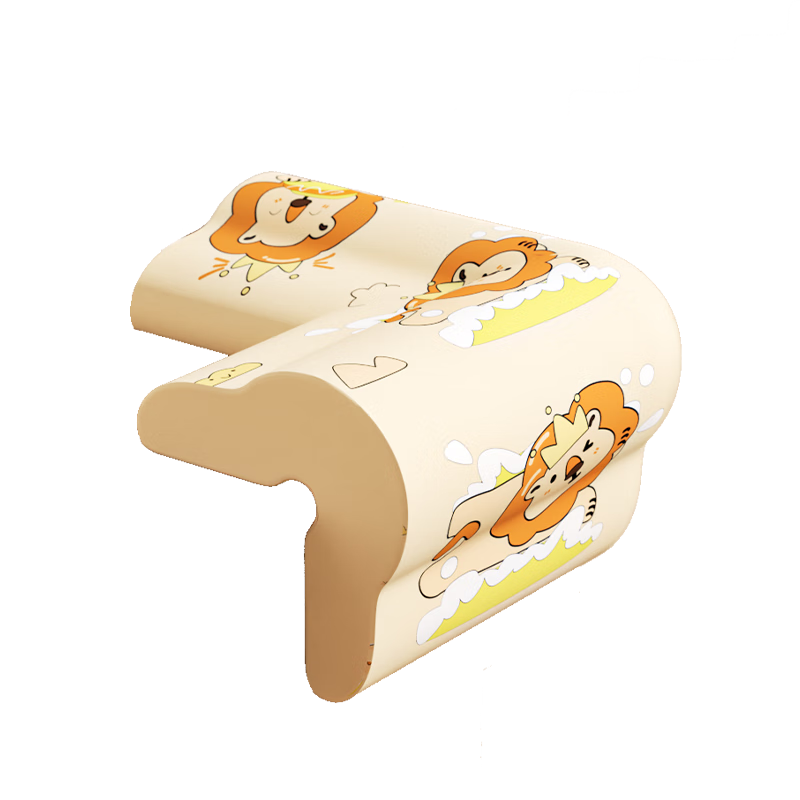 Beideli L-Shaped NBR Corner Guards Baby Child Safety Bumper Table Corner Protectors Thickened Cloud Lion Print 10 Pieces
