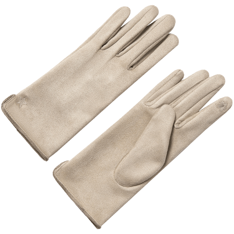 Siggi Women's Gloves, Autumn And Winter Windproof, Warm, Finger-Specific, Thin, Touchscreen Compatible, Fleece-Lined, Simple Solid Color, Cycling And Outdoor Use