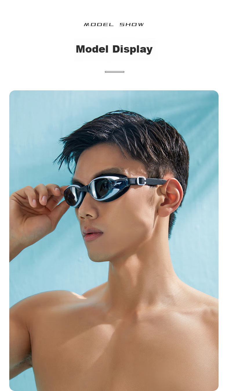 LI-NING Myopia Swimming Goggles, Waterproof Anti-Fog High-Definition Swim Glasses for Men And Women, Specialized for Nearsightedness, LNJT224-12 Black 450 Degrees 12