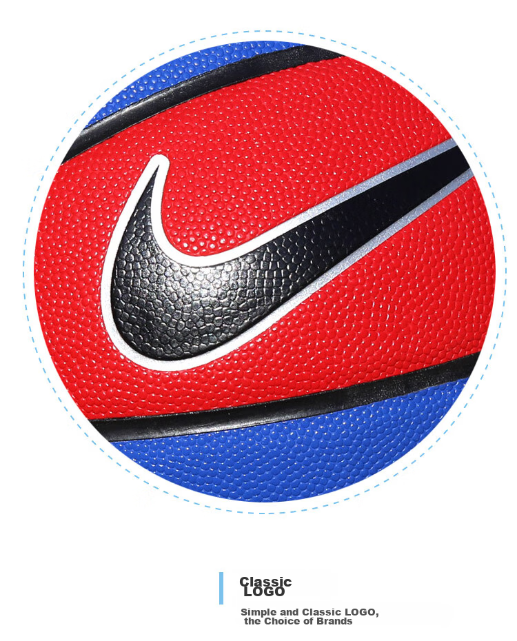 NIKE Basketball Game Training Indoor And Outdoor Wear-Resistant Size 7 Petal N100436947007/DO8258-470 Red White Blue 7