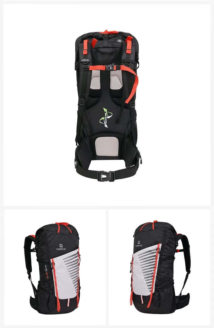 TOREAD Hiking Backpack, Outdoor Trekking Professional Rucksack, Waterproof Breathable Shoulder Bag, 40L Large Capacity Travel Bag, Rock Grass Gree 14