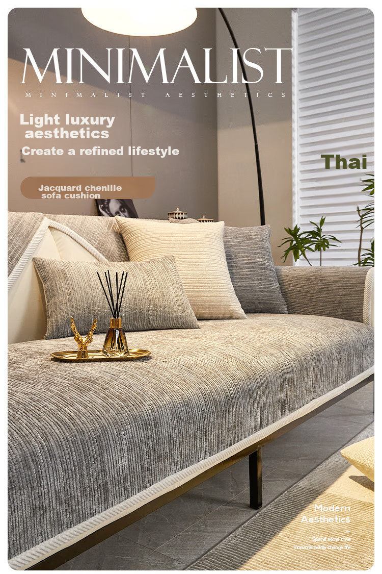 AVIVI Sofa Cushion, All-Season Sofa Cover, Non-Slip Sofa Slipcover, Armrest And Backrest Cover, 90*90 Cm, Wishing 1