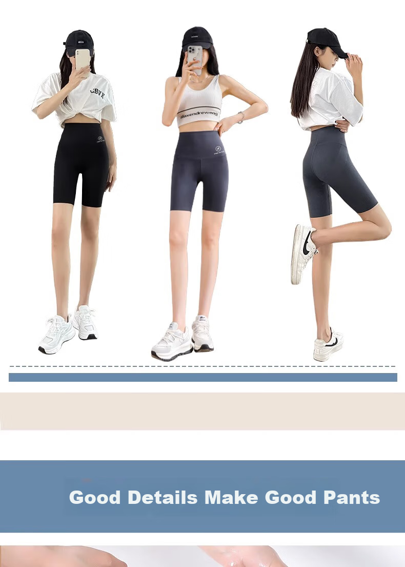LangSha Shark Leggings for Women, Tummy Control And Butt-Lifting, Summer Anti-Exposure Sports Cycling Yoga Pants, Slim-Fit Leggings for Weight Loss 14