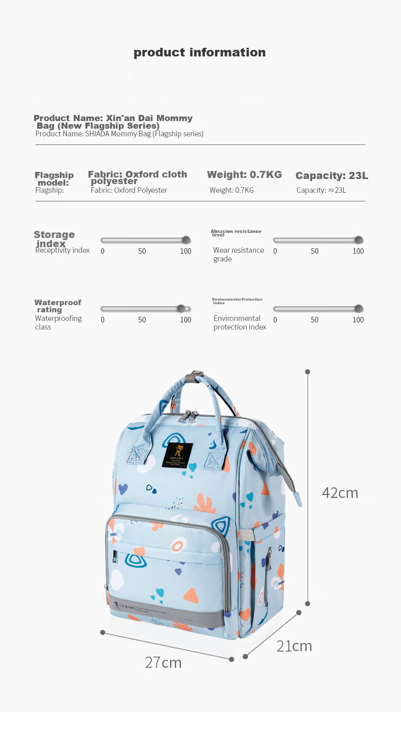 Xinandai Mommy Bag, Work And Travel Backpack, Multifunctional Large Capacity Maternity Bag, Fashionable Handheld Backpack 15