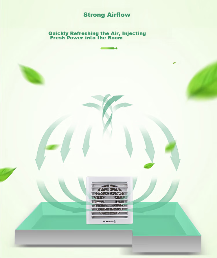 JINLING Window Exhaust Fan, Bathroom Ventilation Fan, Kitchen Exhaust Fan, Electric Louver Window-Style APC15-2 5