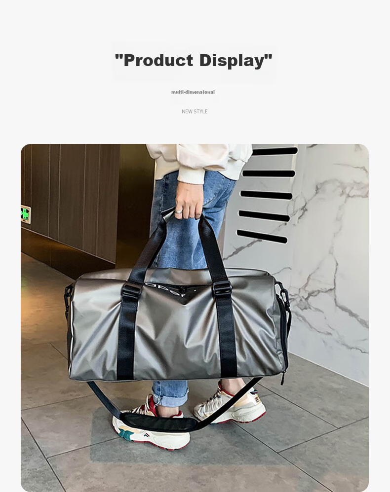 40,000 KM Fitness Bag Wet and Dry Separation Men's Short Trip Bag Women's Large Capacity Backpack Swimming Handheld Luggage Single Shoulder Crossbody Bag 16
