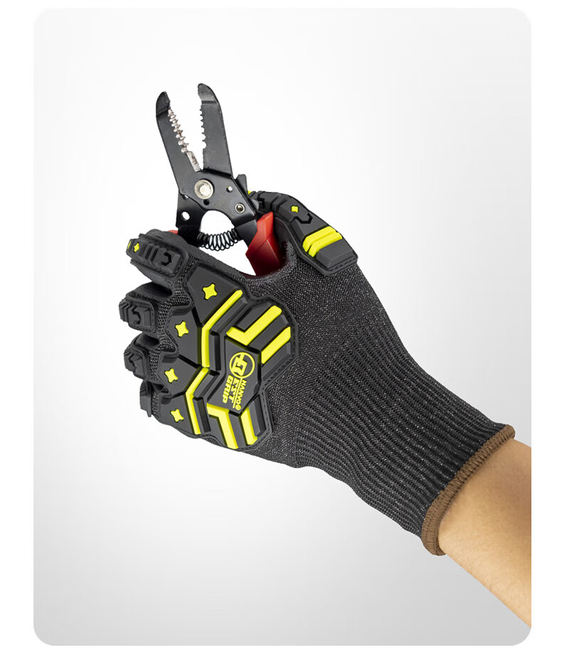 Henghui Anti-Collision And Cut-Resistant Touchscreen Gloves, Mechanical Rescue Shock-Absorbing Anti-Smashing Oil Mining Drilling Logging, Non-Slip Wear-Resistant Anti-Puncture Anti-Cutting DGX61 5