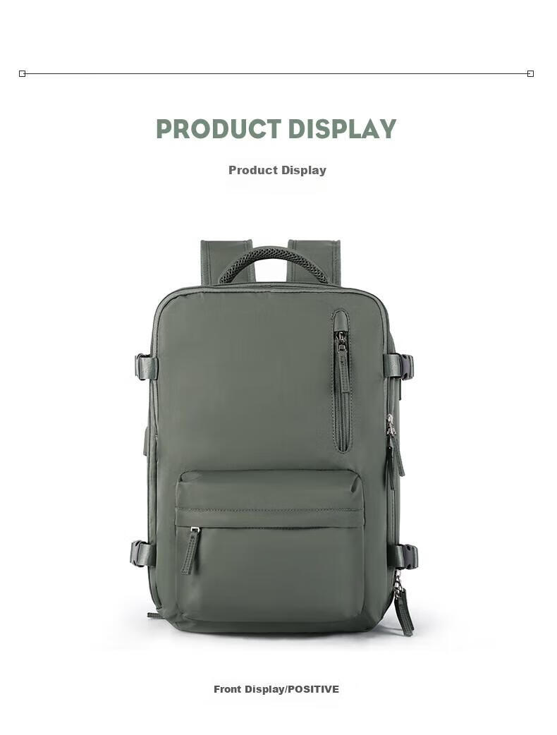 Landcase Backpack, Travel Bag for Women, Large Capacity, Shoulder Bag, Business Trip Bag, Laptop Bag for Men, 5162 Dark Green, Large Size 10