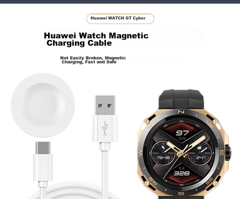 ESCASE Magnetic Charging Cable Compatible with Huawei Watch Charger, Suitable for Watch5/Fit4/4Pro/GT6/5/gt4/4Pro/3/Pro/D Porsche Design, Charging Dock And Base 6