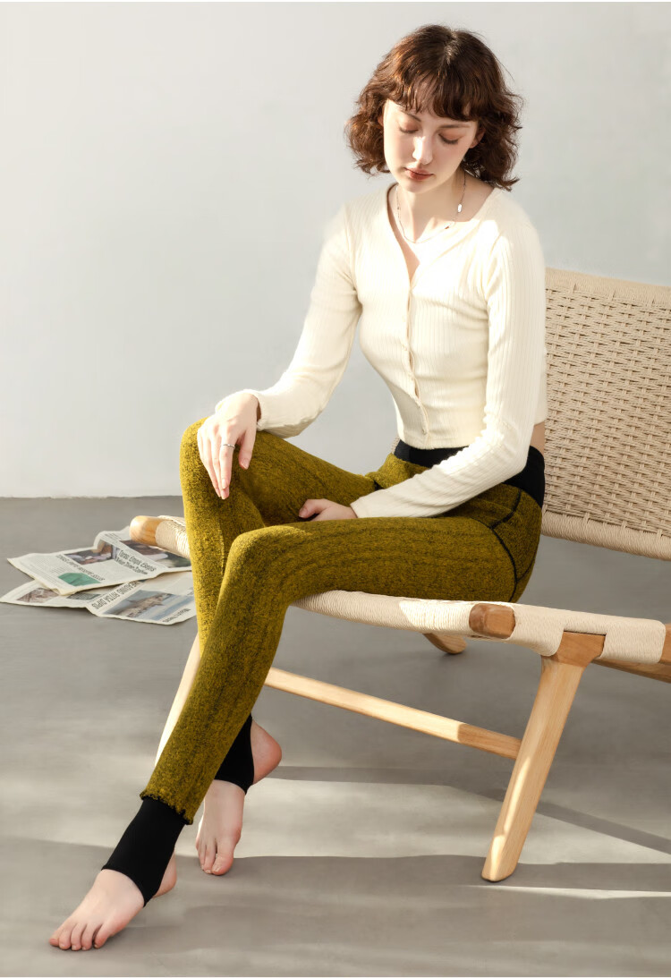 Avandite Thick Footed Tights 3800D Diamond V-Crotch Golden Fire God Velvet Acrylic Warm Footed Pants 3