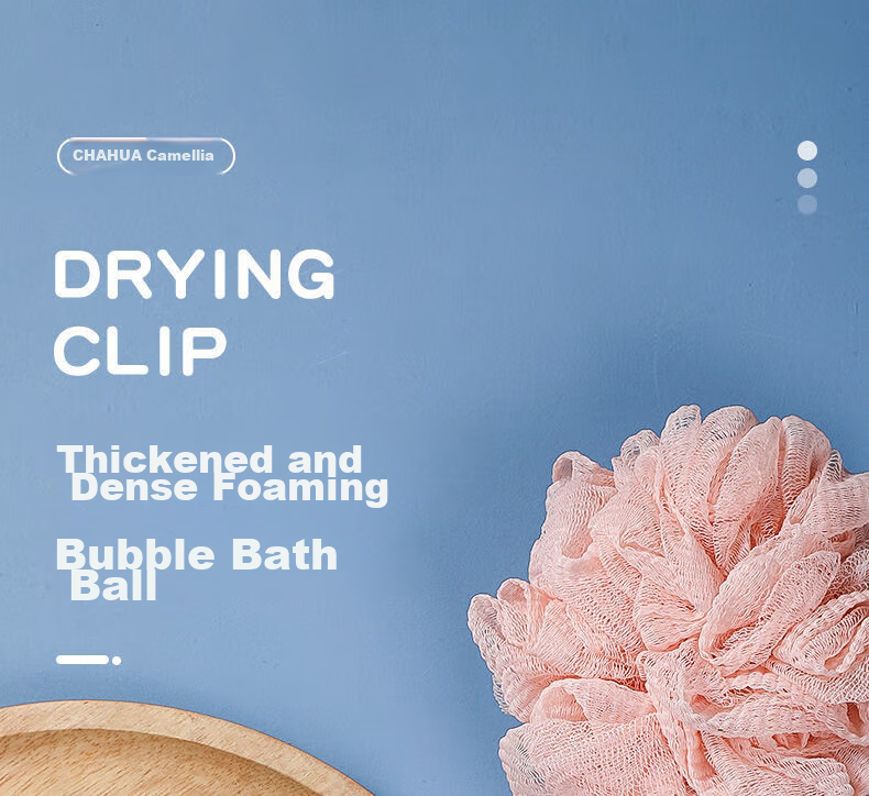CHAHUA PE Material Bath Sponge, Exfoliating And Scrubbing, 1 Piece, Back Scrubber, Bathing Essential, Must-Have for Showering 1