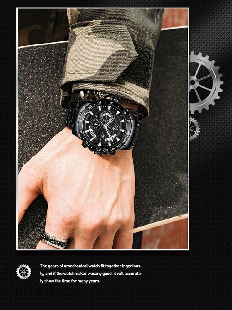 ATQ Celebrity Endorsed Black Knight Men's Casual Business Quartz Watch, New Year Valentine's Day Gift for Boyfriend Or Husband 13