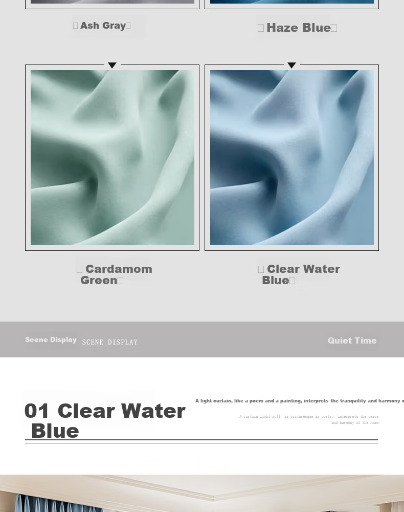 Ali Blackout Curtains, Sunshade Curtains, Ready-Made, No Drilling Required, Soundproof, with Hooks, 2.5*2.4 Meters 11