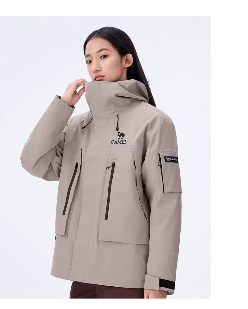 CAMEL Outdoor Jacket Three-In Unisex Coat, Heavy Rain-Resistant Waterproof Windproof Mountaineering Wear A34CA18673 24