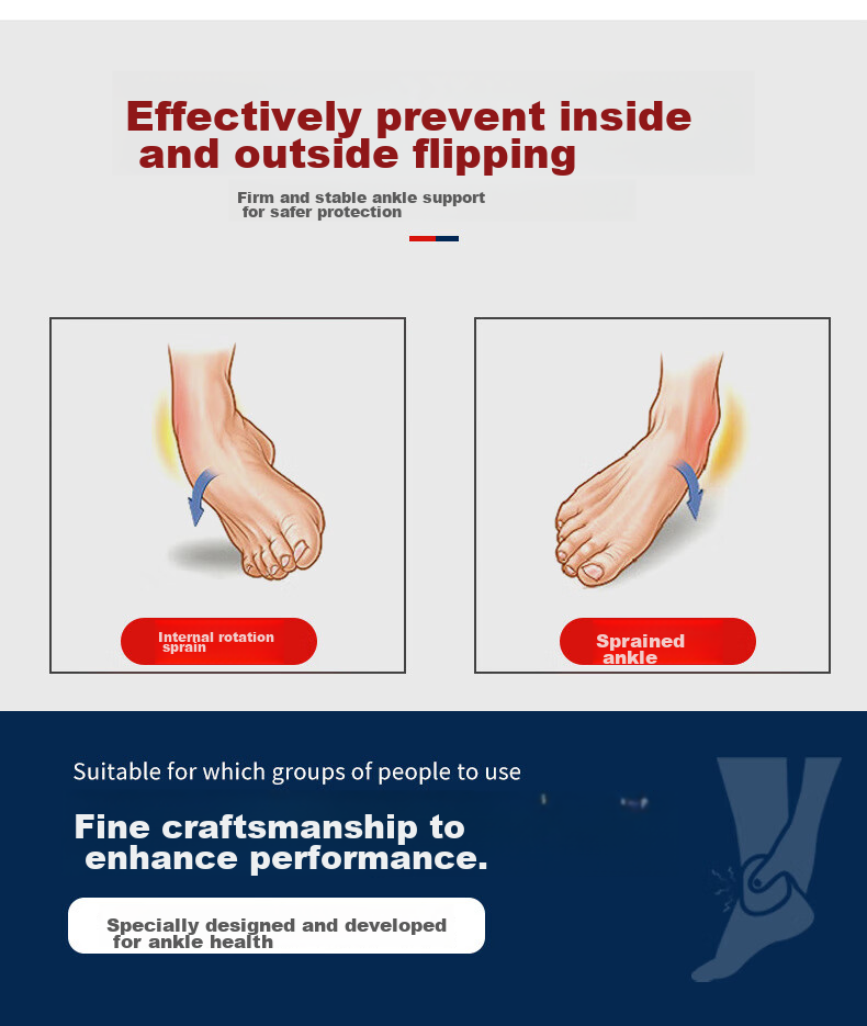 TEEIS Ankle Brace, Sprain Protection, Anti-Sprain Foot Guard, Sports Basketball Ankle Support, Joint Fixation Brace, XL Size 3