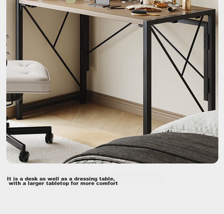 Yicainianhua Foldable Desk, No Installation Required, Study Table for Bedroom Or Living Room, Writing Desk for Office Or Computer Use, Small Student Desk 1215 21