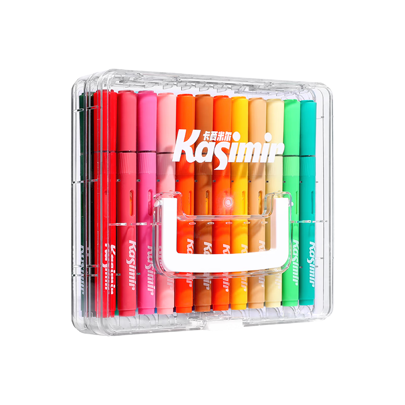 Cashmere Direct Liquid Acrylic Marker Soft Tip for Elementary Students, Layerable Opaque Watercolor Art Paint Pen, 24-Color Marker Set, Back-to-School Drawing Gift