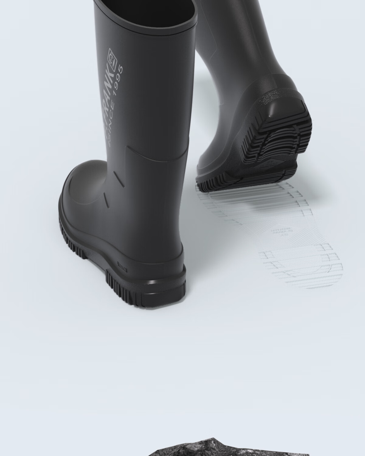 Paul Frank Tall Rain Boots, Stylish Waterproof Shoes, Outdoor Rain Boots, Wear-Resistant Fishing Boots, Elastic Ankle Cuffs, Size 41 Runs Large 5