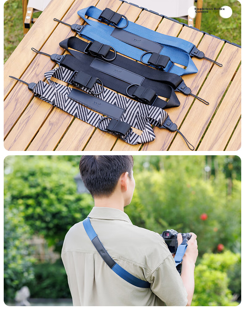 JJC Camera Shoulder Strap, Strap, Lanyard, Quick-Release for DSLR Cameras, Can Be Worn Over Neck Or Crossbody, Suitable for Canon, Nikon, Sony, Fuji (Random Old Or New Version) 15