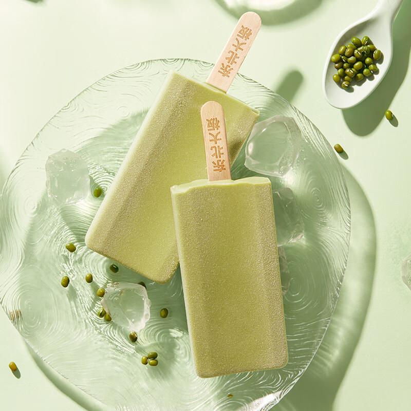 东北大板绿豆冰棍 75g*5支 盒装 冷饮 棒支