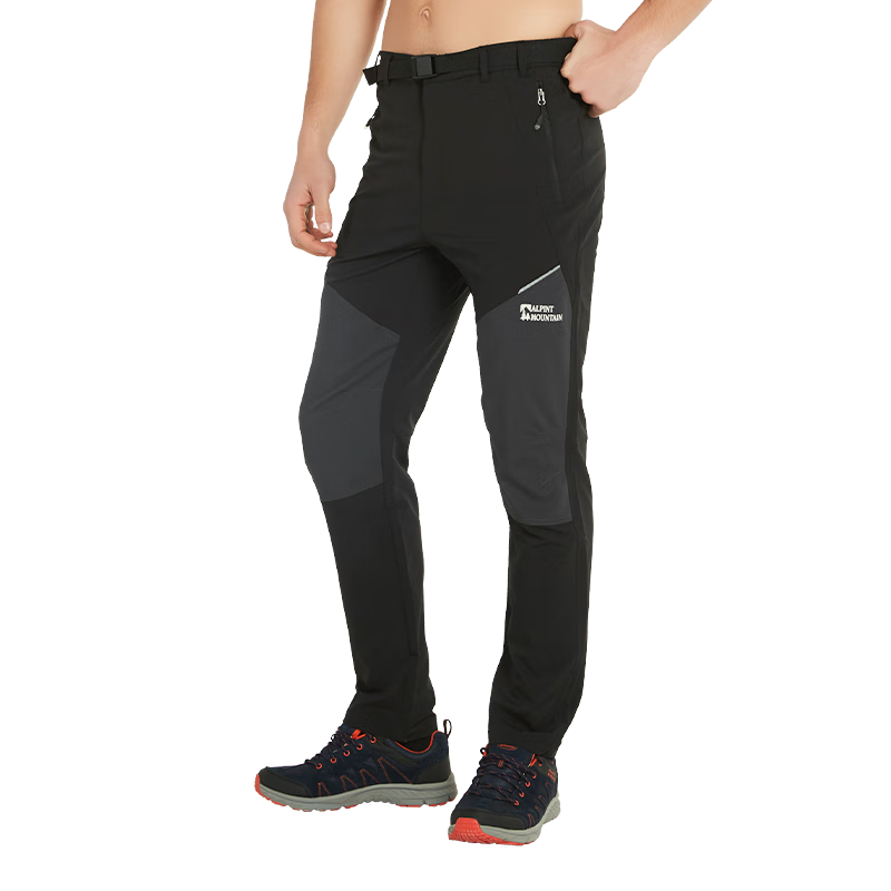ALPINT MOUNTAIN Almont Durable Hiking Pants, Rock Climbing Pants, Tactical Pants for Men, Windproof And Breathable, Black Mountaineering Pants, Outdoor Trousers