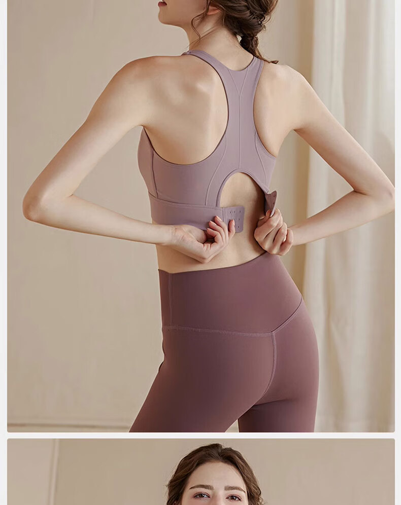 Ziyouxi High-Impact Sports Bra for Women, Shock-Absorbing Running Fitness Vest, Large Bust Support, Anti-Sagging Jump Rope Bra 9