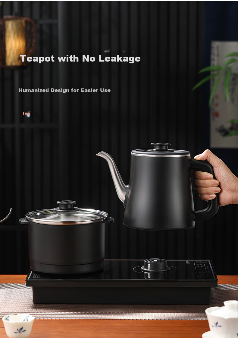 FUNORK Fully Automatic Electric Kettle with Water Inlet, Tea Table Kettle, Built-In Tea Table And Coffee Table Integrated Electric Teapot, Tea Brewing Set, Z08 Steaming Tea Model 14