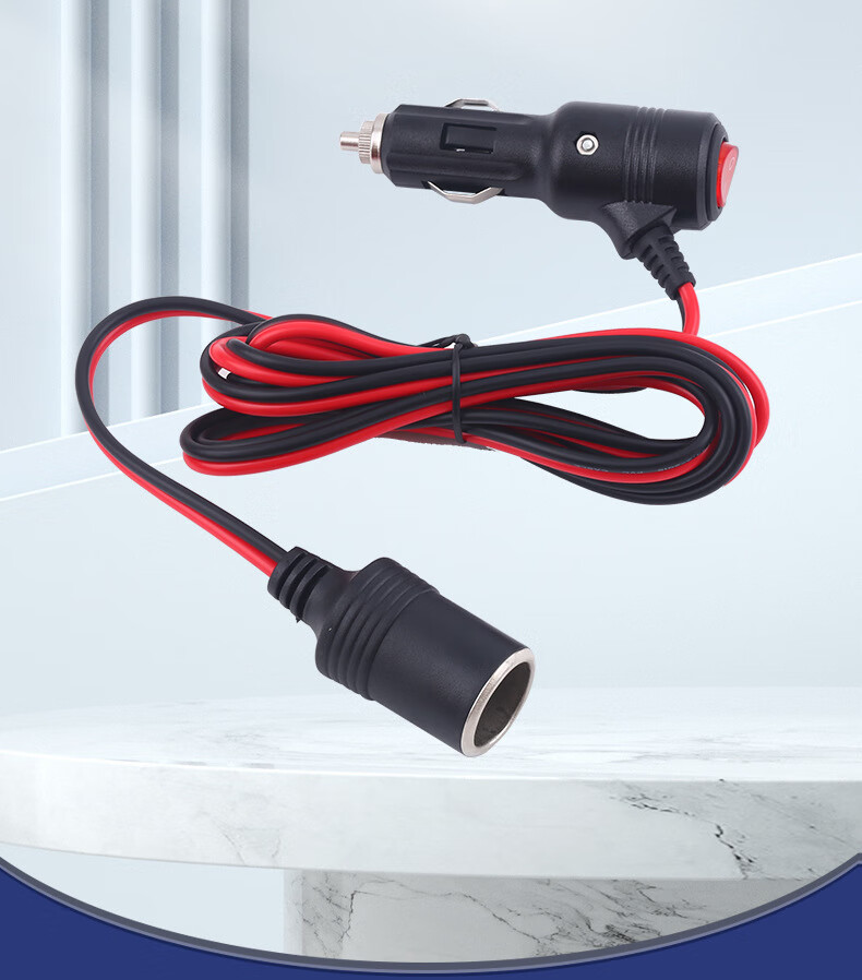 Meiyazhixing 3-Meter Cigarette Lighter Extension Cord, Car Refrigerator Air Pump, Car Washing Machine, Thickened And Extended Cigarette Lighter Connector Cable, 1.5 Square Mm Thick Wire, High-Power Super Fast Charging 3