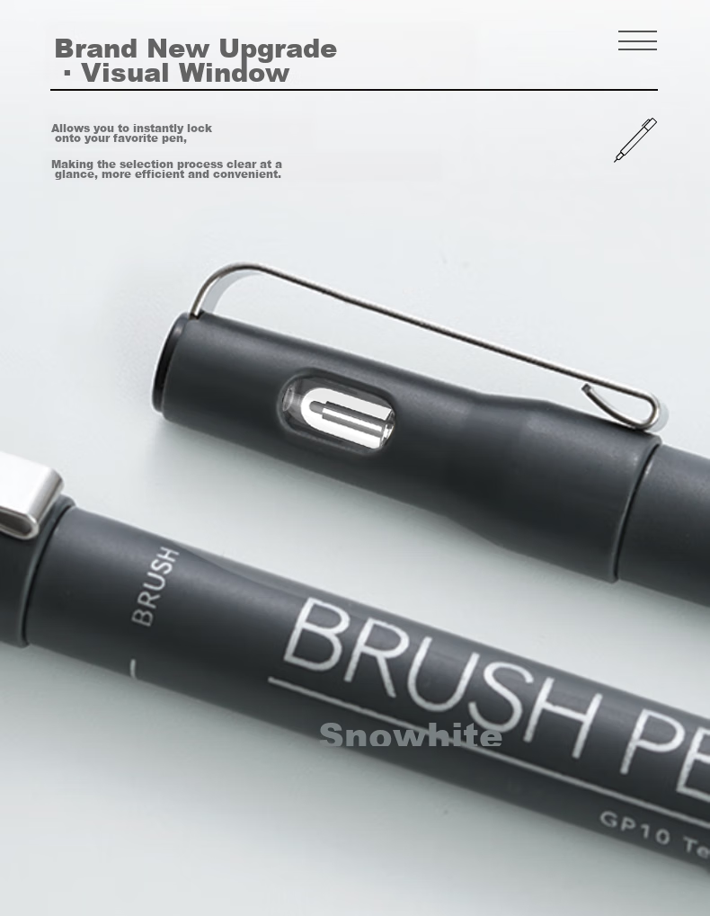 Snowhite Needle-Tip Pen, Waterproof Drawing Pen, Art Design Outlining Pen, Comic Pen, Sketching Pen, Specialized for Quick Sketches, Line Drawing Pen, Manga-Specific Set of 5 Pens 7
